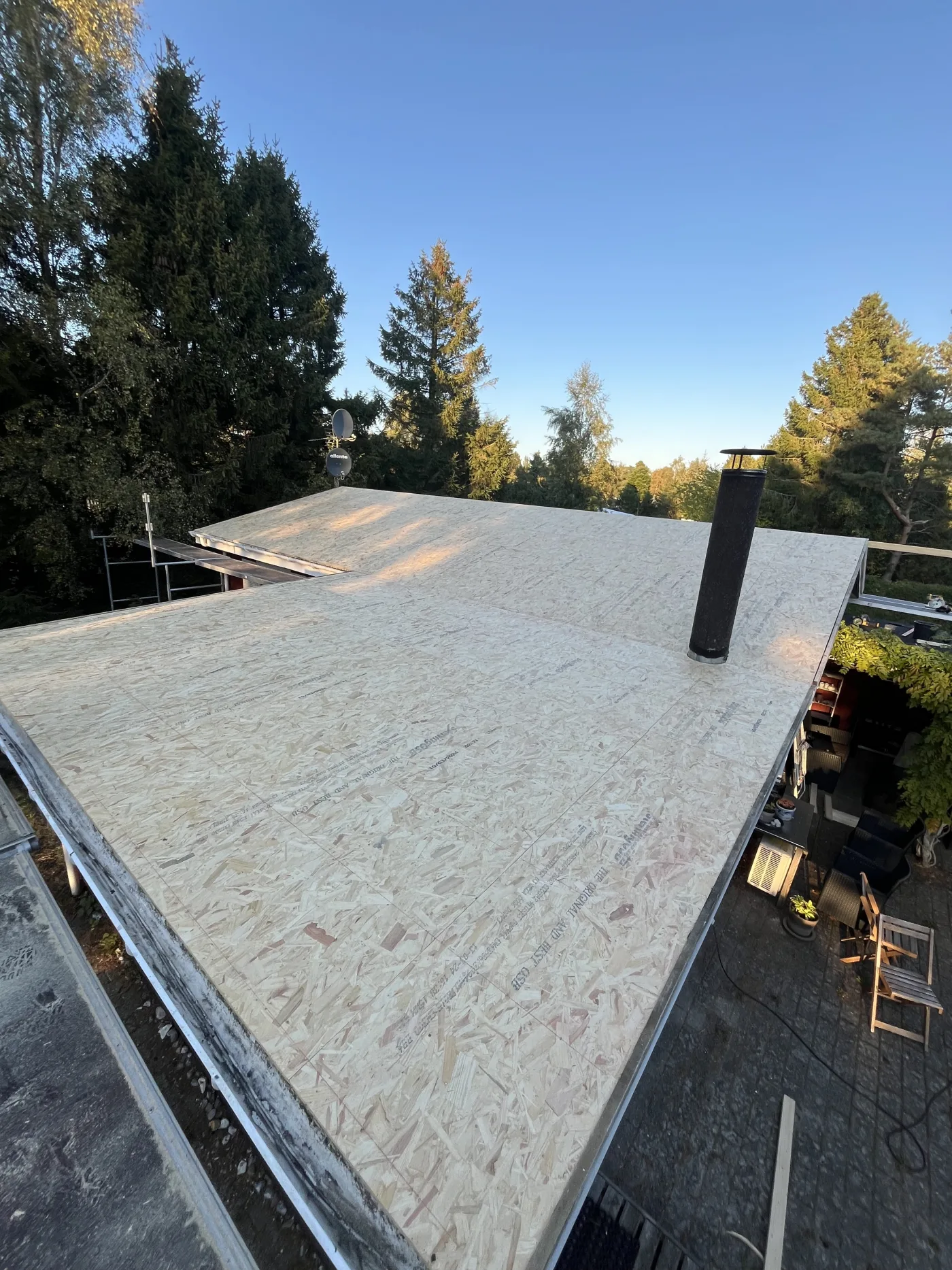 Tagkonstruktion udført af tømrer Nikolaj Høyer i Nordsjælland